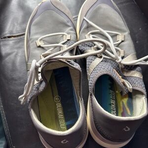 OluKai Gray and Cream Sneakers